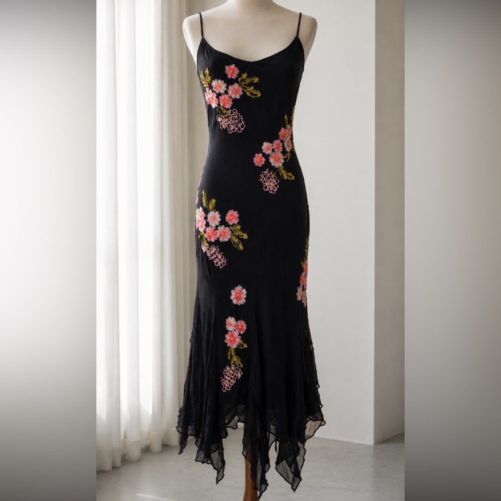 Vintage 100% Silk Beaded Dress Vintage Sue Wong Dress Vintage Beaded Dress Fairy